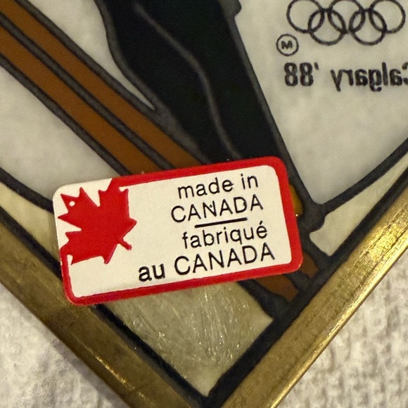 Calgary '88 Olympic Skiing Stained Glass - Picture 5 of 7